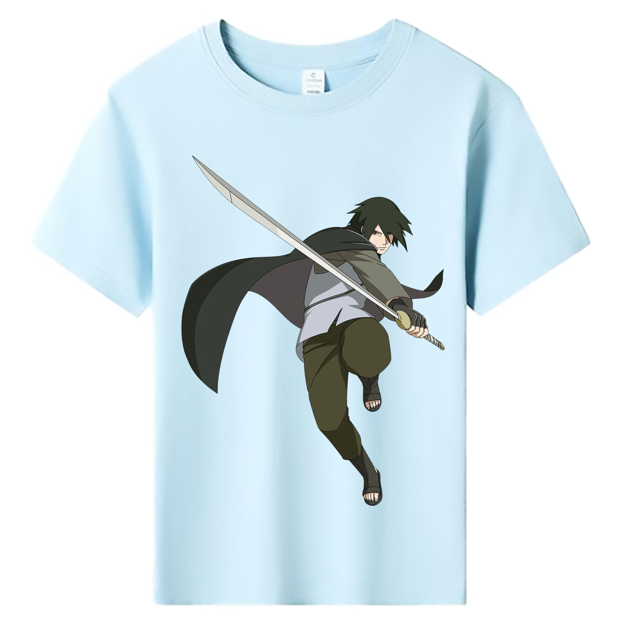 （画像用） NARUTO -ナルト- うちは サスケ Uchiha Sasuke 綿100％キッズTシャツ（フロントプリント）